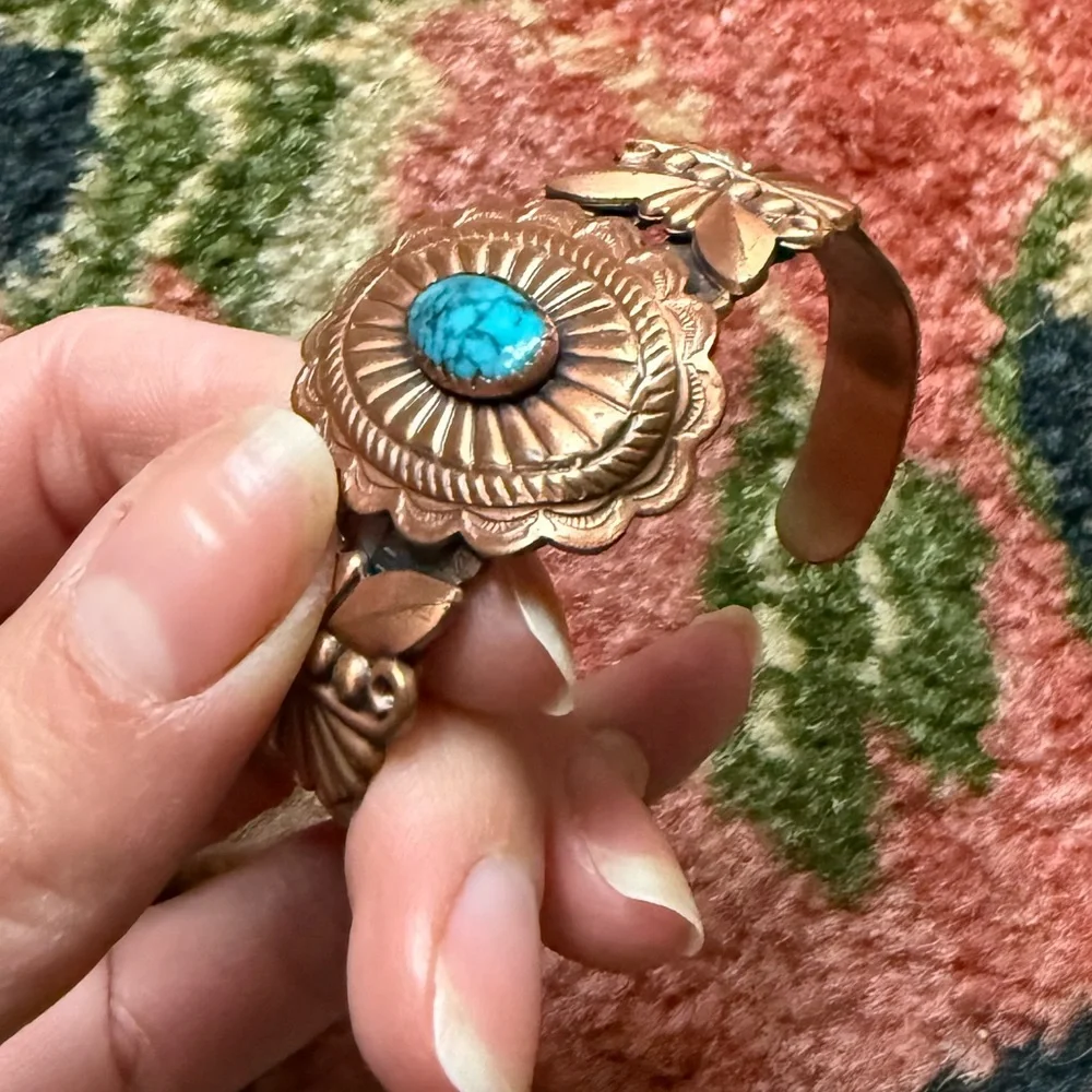 Gorgeous Vintage Native American Navajo Turquoise cuff Bracelet 💙